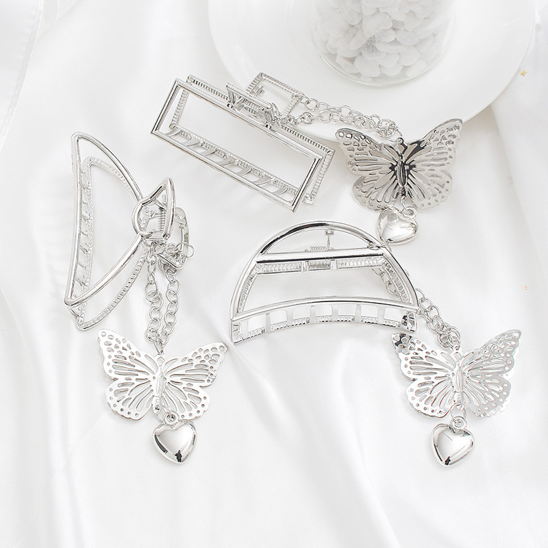 Texture metal butterfly hair clip hair clip simple versatile hair clip hair clip hair accessories hanging plated not easy to fade