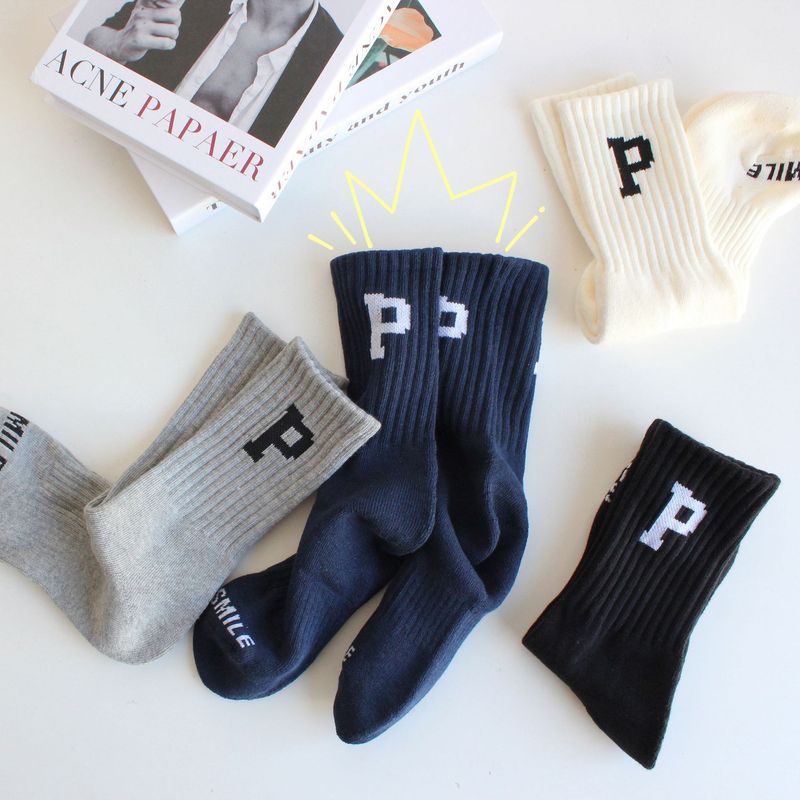 Towel socks for women, trendy internet celebrity style mid-calf autumn and winter cotton thickened outer wear autumn and winter warm plus velvet stockings