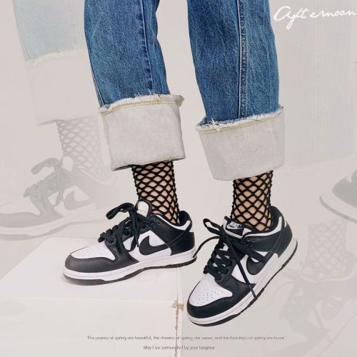 Summer new socks women's solid color hole socks jk style women's white breathable thin mesh hollow tube socks