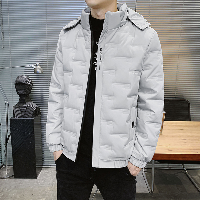 New 2023 Winter Down Jacket Men's Fashion Hooded Casual Men's Versatile Korean Trendy Jacket Men's Style