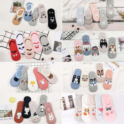 2020 Spring and Summer New Socks Cotton Cartoon Invisible Socks Comfortable Breathable Shallow Mouth Invisible Socks