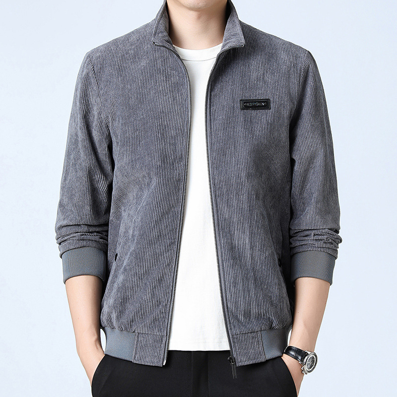 2023 new corduroy simple and versatile autumn jacket youth fashion retro trendy brand men's casual jacket