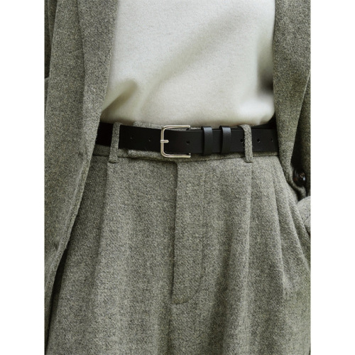 New winter style neutral simple square buckle belt, easy to match, practical, soft and wear-resistant, retro fashionable decorative belt for women