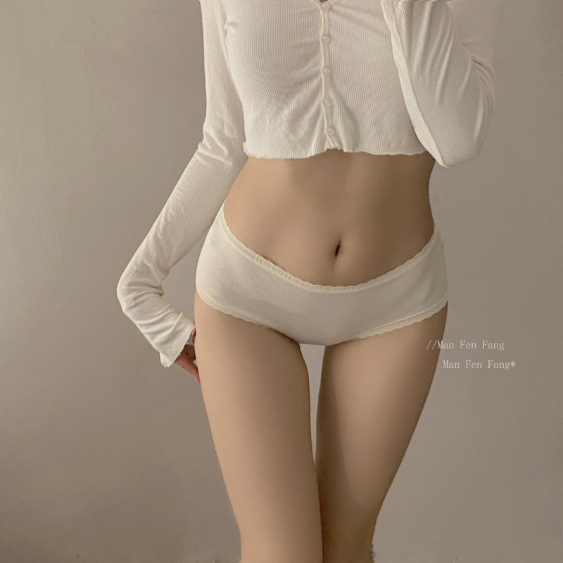 soft!  Japanese simple pure desire modal underwear women's low-waist sexy breathable cotton file seamless girls