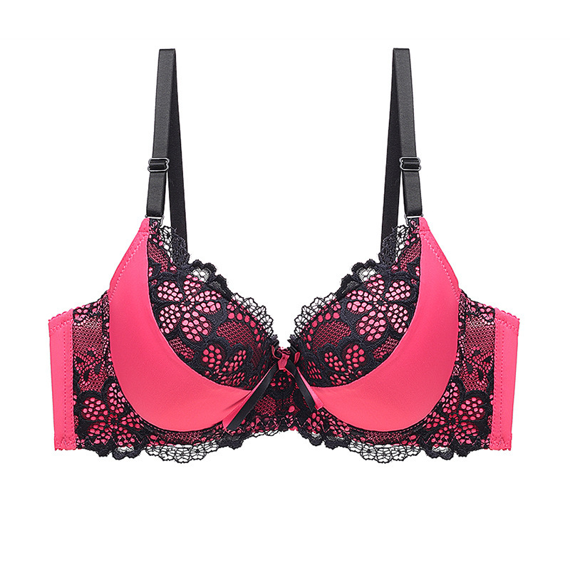 Push-up sexy medium-thick and thin-cup bra BC shaped breast-retracting lace underwear adjustable European and American style