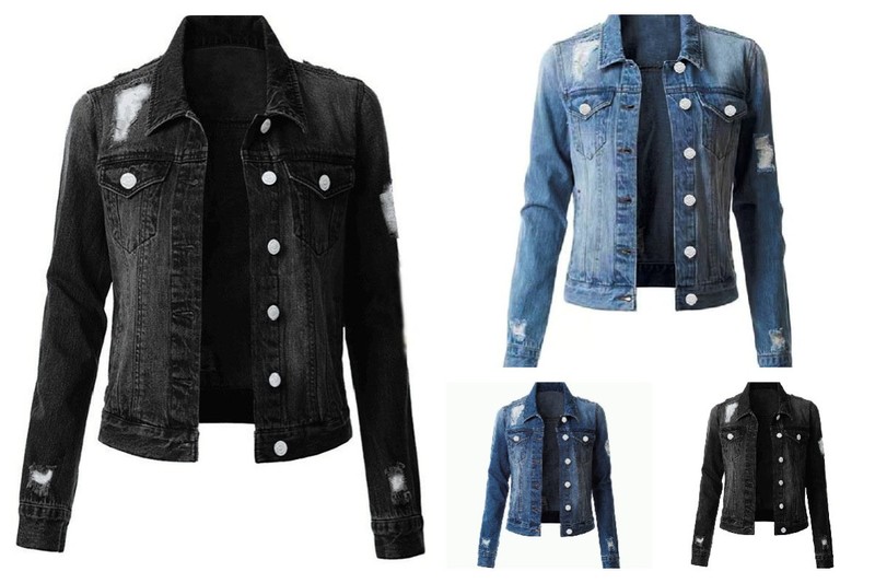Quality 2024 Summer Urban Style Denim Cardigan Long Sleeve Square Neck Women's Shirt