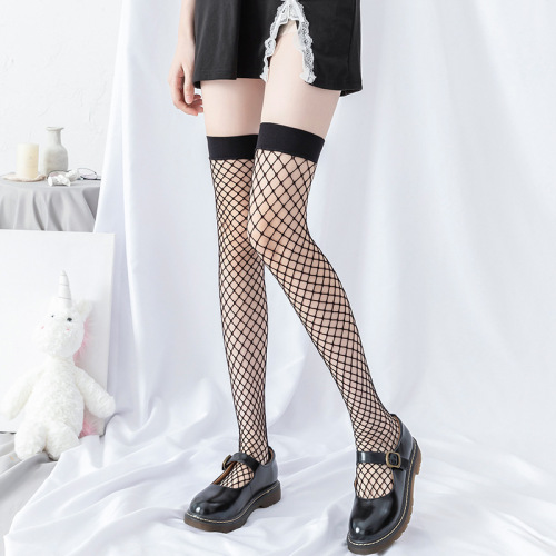 Fishnet knee-high socks, spring and summer stockings, hollow mesh fishnet stockings, suspender socks, sexy high thigh socks, fishnet stockings