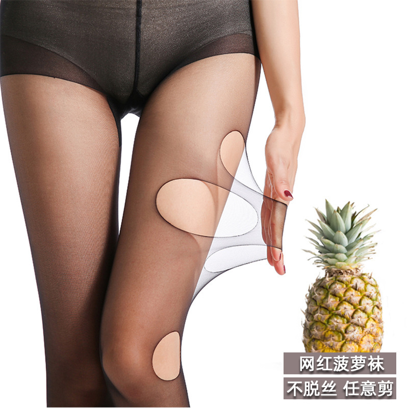 Spring and summer Internet celebrity extra-large stockings with bare legs and nude feeling pineapple stockings with extra fat and any cut to prevent snags pantyhose