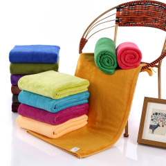 400g\flat super soft microfiber bath towel 70*140 absorbent bath towel car wiping beauty dry hair towel