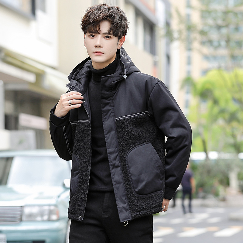 Men's winter large size cotton coat casual youth Korean style trendy thickened warm cotton coat men's jacket