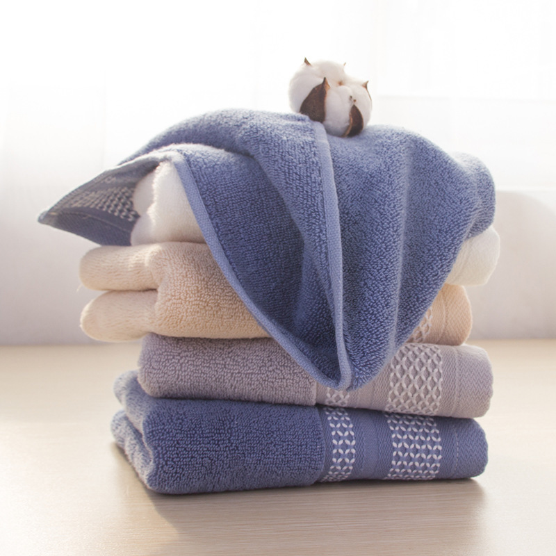 Factory direct sales pure cotton off-grade thickened absorbent towel household plain soft face wash towel supermarket gift wholesale