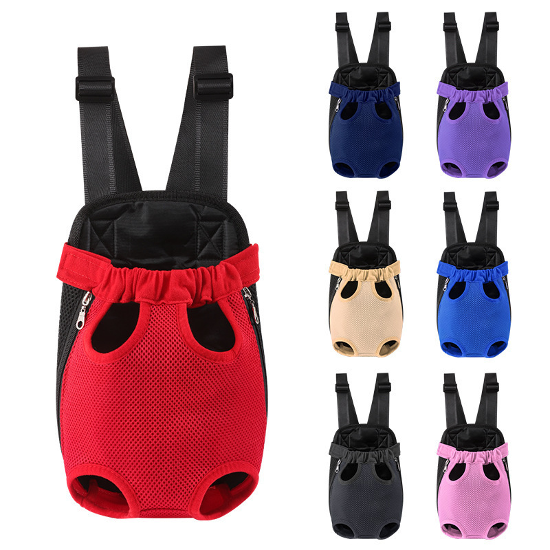 Dog Breathable Outing Burden-Free Backpack Pet Backpack Chest Bag Pet Travel Backpack Four-legged Backpack