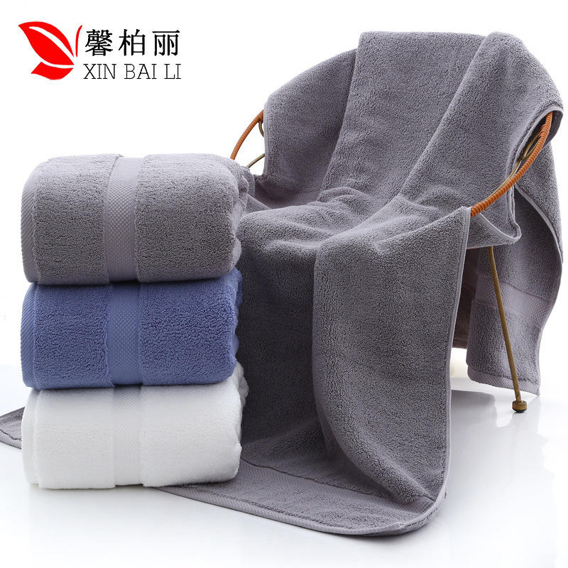 Pure cotton bath towel 800g thickened large bath towel 80*160 hotel gift return bath towel with logo