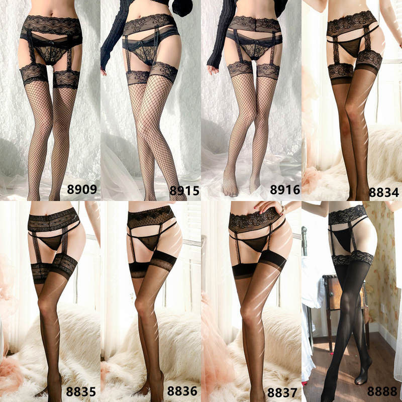 Sexy stockings, sexy lace suspenders, one-piece stockings, black stockings, white stockings, hot, no-take-off pantyhose, long tube