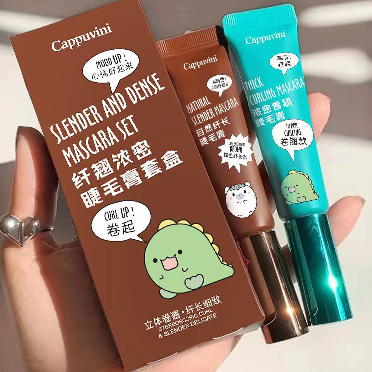 Capoovini Little Animal Toothpaste Tube Mascara, Slim, Thick, Curly, Waterproof, Long-lasting, Not Easy to Smudge