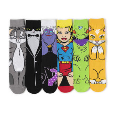 Female cross-border Wonder Woman combed cotton Deadpool socks anime cartoon Bugs Bunny socks anime men's mid-calf cotton socks