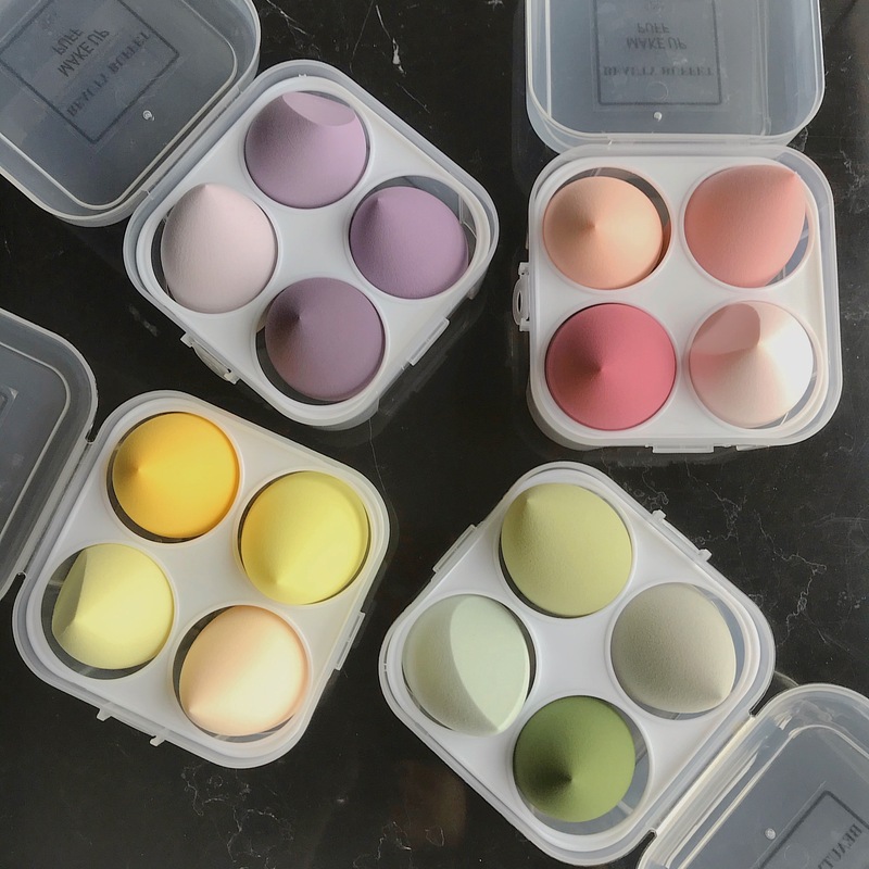 Thailand's BEAUTY BUFFET beauty egg set box sponge puff is suitable for both wet and dry use and becomes larger when exposed to water