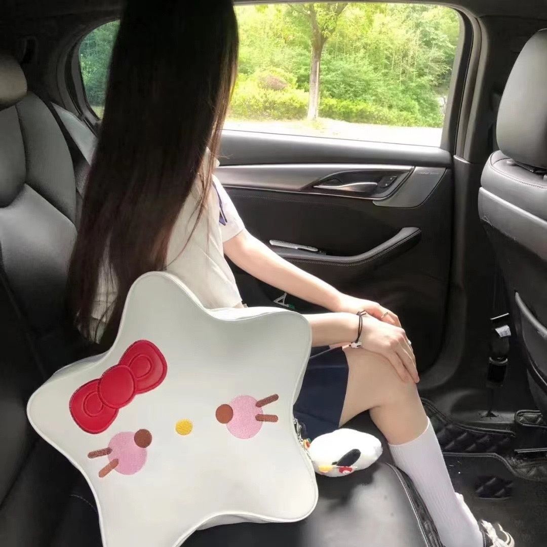 Japanese hello kitty cute niche childlike versatile fashion star pu leather backpack