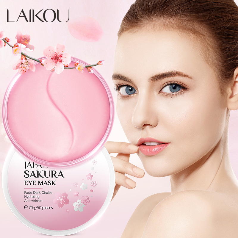 Cross-border LAIKOU Sakura Rejuvenating Eye Mask 50 pieces moisturizing eye care