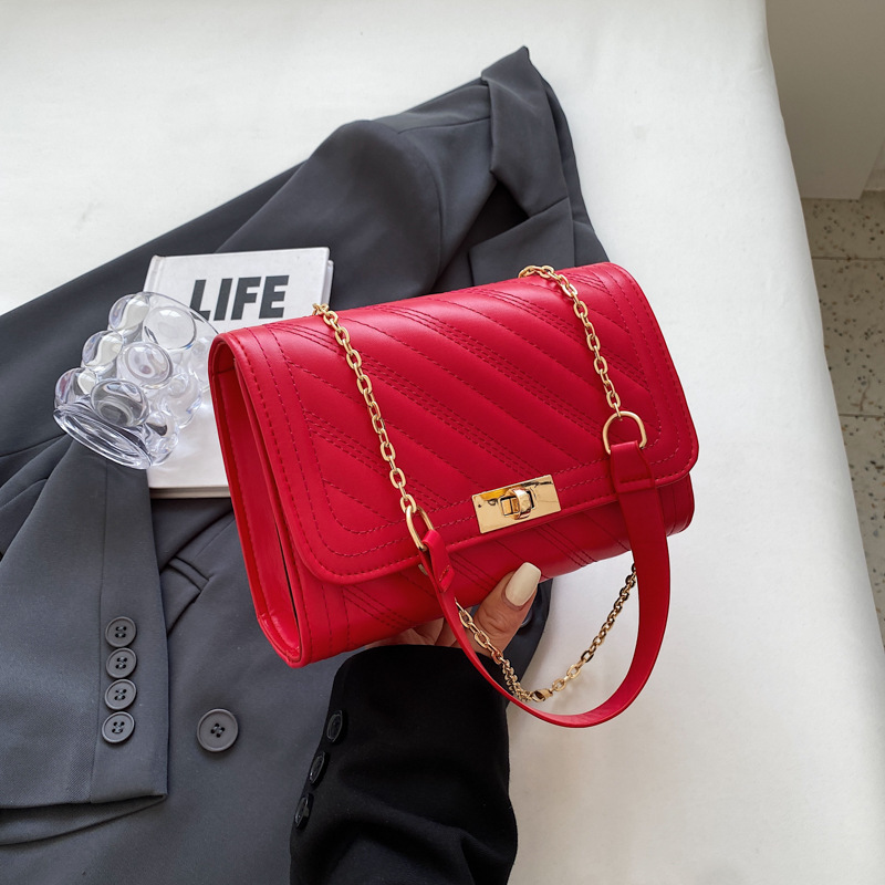 Bags for Women 2024 New Summer Simple Casual Shoulder Bag Korean Style Western Fashion Chain Crossbody Small Square Bag for Women