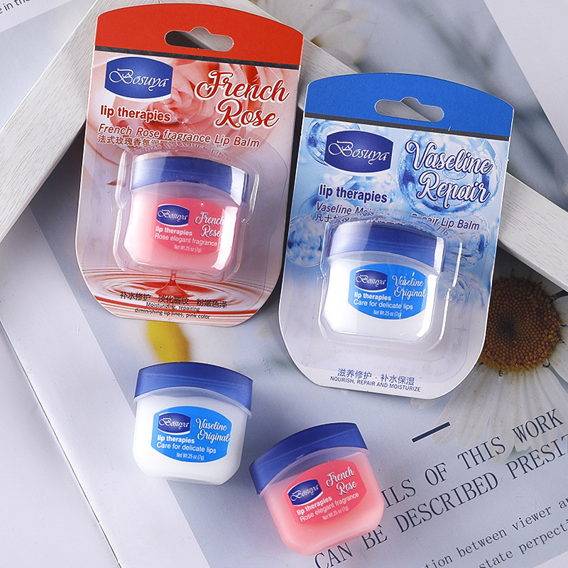 Vaseline lip balm original rose flavor moisturizing and lightening lip lines lipstick care lip care