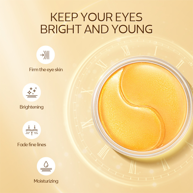 LAIKOU Golden Snail Eye Mask 50 pieces, eye care and moisturizing, English packaging
