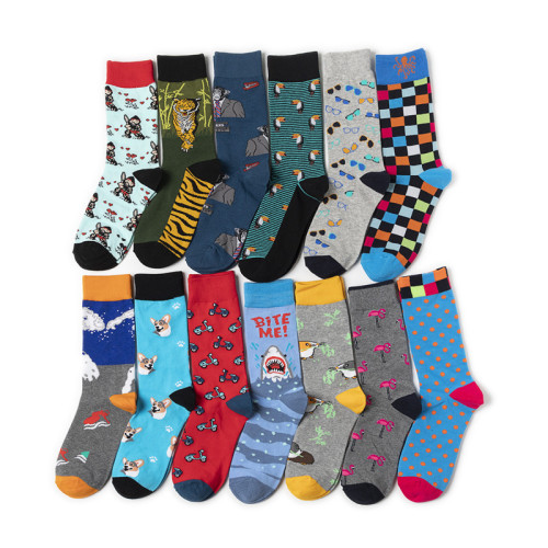 Wholesale men's cross-border women's socks animal socks women's new personality men's creative trendy socks logo foreign trade skateboard socks socks