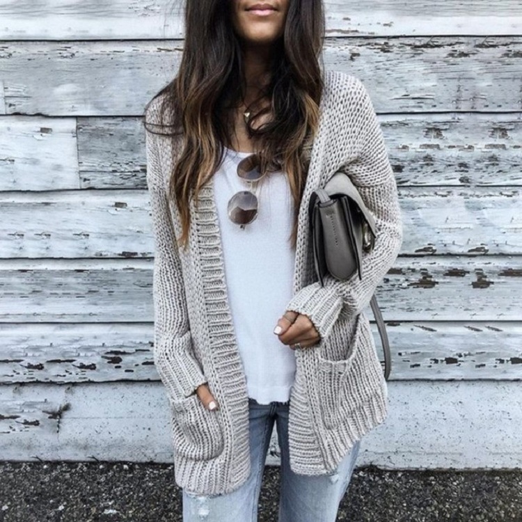 Autumn and winter new products AliExpress Amazon cross-border knitted cardigan sweater jacket