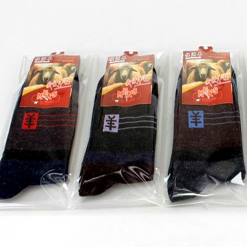 Independently packaged autumn and winter men's cotton socks imitation wool mixed mid-tube elderly street stall Taobao socks gifts