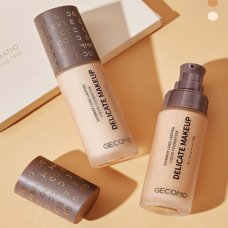 Gemeng shimmer liquid foundation moisturizing long-lasting concealer hydrating women with dry skin bb cream makeup cosmetic foundation