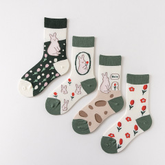 lolita socks for women Japanese Morandi color Lolita mid-calf socks pile socks cute women's socks spring and summer