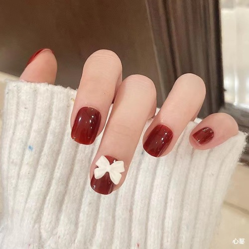 New Wearable Nail Stickers Jelly Glue Broken Diamond Butterfly Glitter Nail Art Chips Finished Nail Stickers