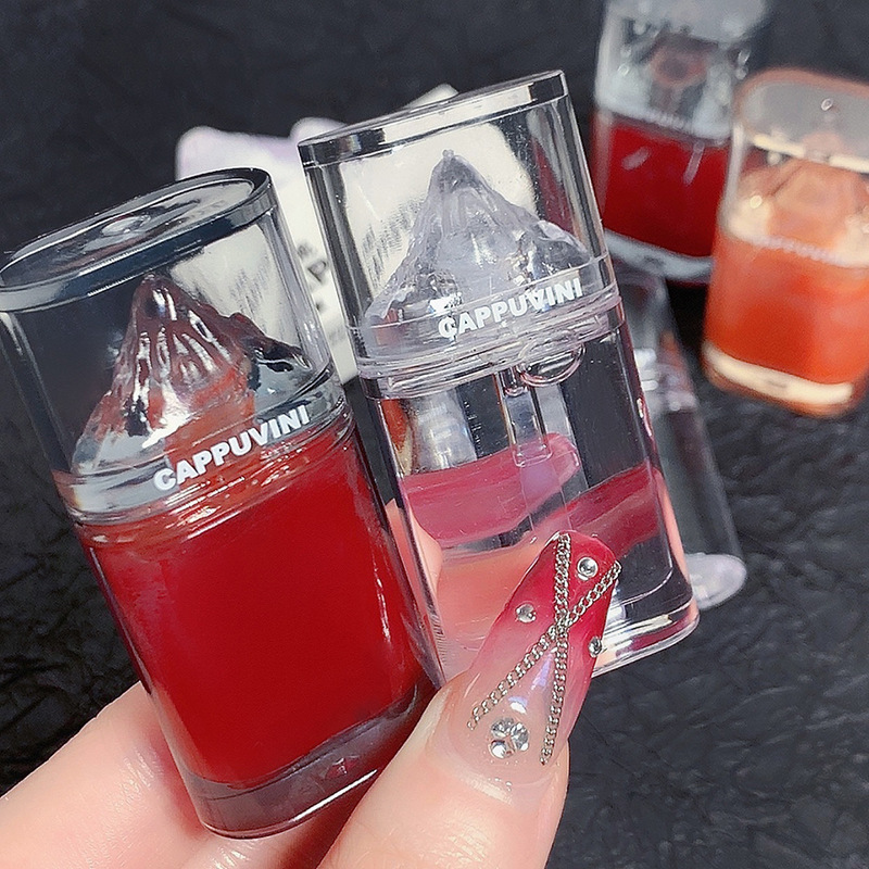 Cappuvini Iceberg Lip Glaze Water Glow Lip Gloss Lip Gloss Lip Oil Mirror Colored Lip Gloss Makeup Cross-Border Beauty
