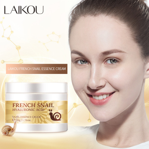 Laiko Snail Essence Cream 50g Moisturizing and Moisturizing Cream Full English Packaging