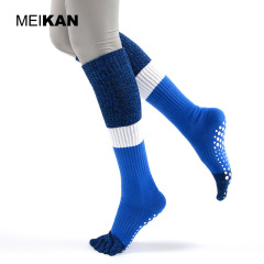 MEIKAN beautiful long sports socks with contrasting colors, full-toe yoga wide five-finger socks, autumn and winter combined high-tube yoga socks