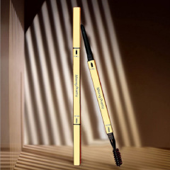 Small gold bar double-headed eyebrow pencil small gold chopsticks for female beginners waterproof and sweat-proof ultra-fine natural long-lasting triangular eyebrow pencil