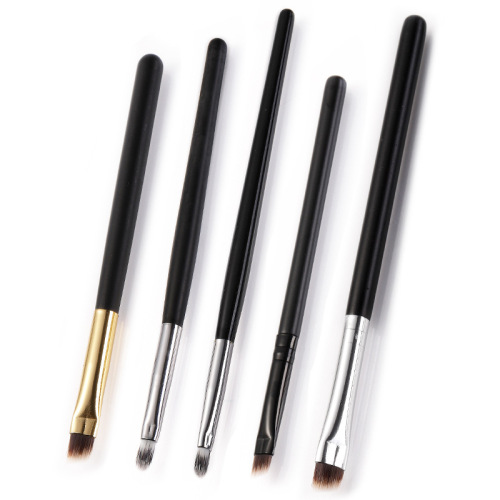Long pole single touch-up makeup brush, slanted eyebrow brush, lip brush, women's special long pole beauty tools wholesale