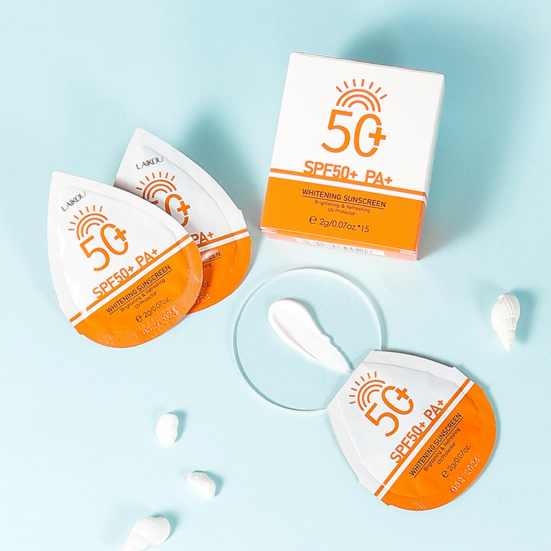 LAIKOU sunscreen 2g*15 tablets boxed moisturizing and hydrating summer isolation cream cross-border supply