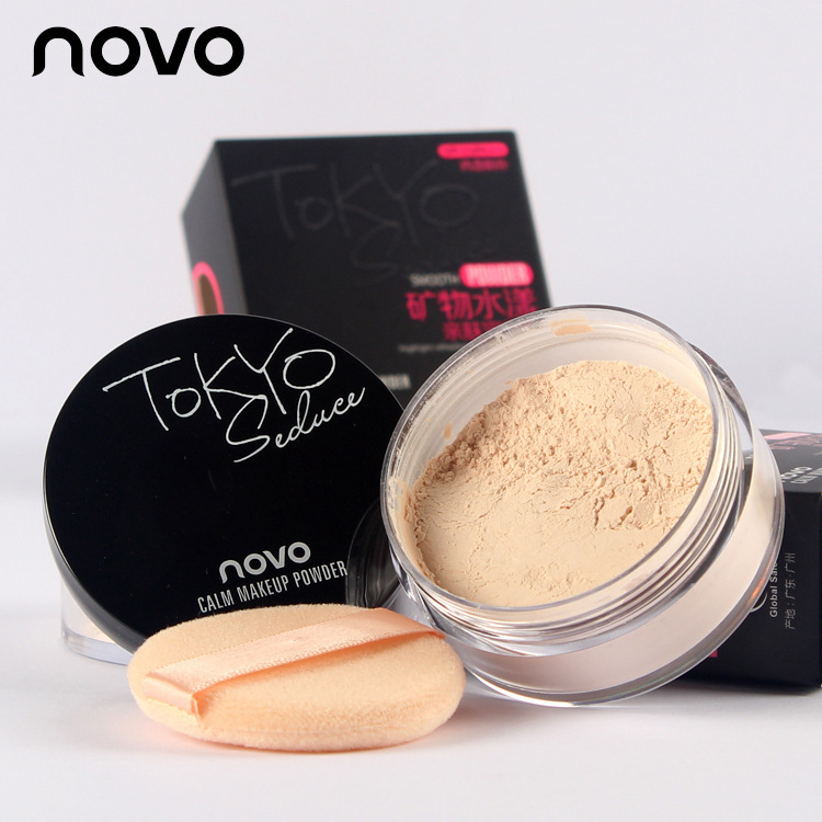 NOVO371 mineral skin-friendly setting powder control. Oil-proof, sweat-proof, brighten skin tone, matte loose powder, honey powder makeup wholesale