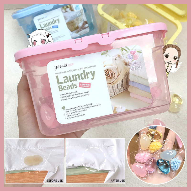 General Trade Thailand YESUS Clover Laundry Beads Laundry Detergent for Decontamination, Fragrance and Bacteria Removal Three-in-One