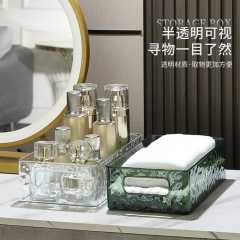 ZT1168 Glacier Pattern Desktop Storage Box Cosmetic Storage Sundries Bathroom Living Room Home Storage Box Organizing