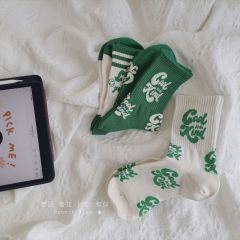 Socks Women's Summer Korean Letter Socks Trendy Retro Ins Style Sports Cotton Socks Men's Basketball Trendy Socks