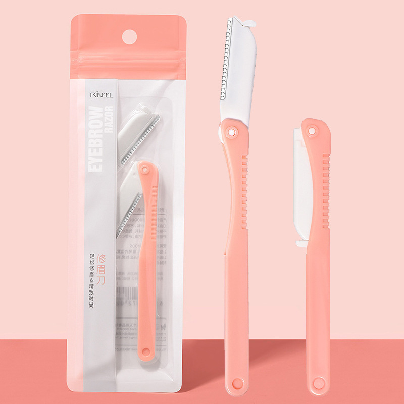 Chuanqi'er Folding Eyebrow Trimmer Portable Sharp Eyebrow Shaving Blade Beginner's Special Eyebrow Shaving Makeup Tool