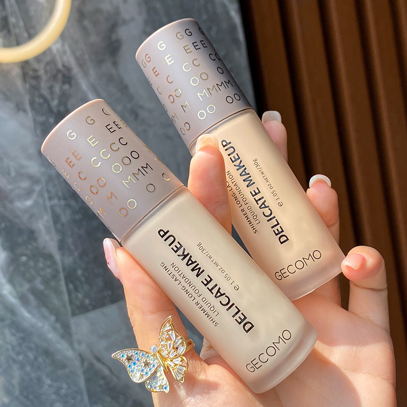 Gemeng shimmer long-lasting makeup liquid foundation moisturizing concealer moisturizing and compliant women with dry skin affordable bb cream not easy to remove makeup foundation