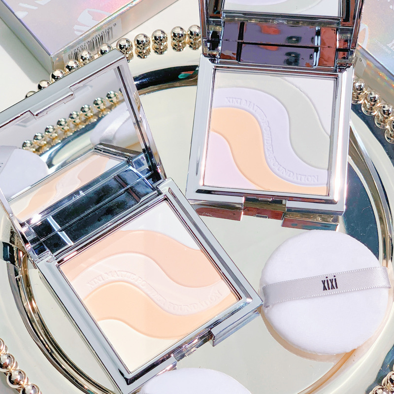 xixi Soft and Flawless Setting Powder 5 Color Calibration Palette Light and Delicate Soft Focus Makeup Summer Waterproof and Sweatproof 558