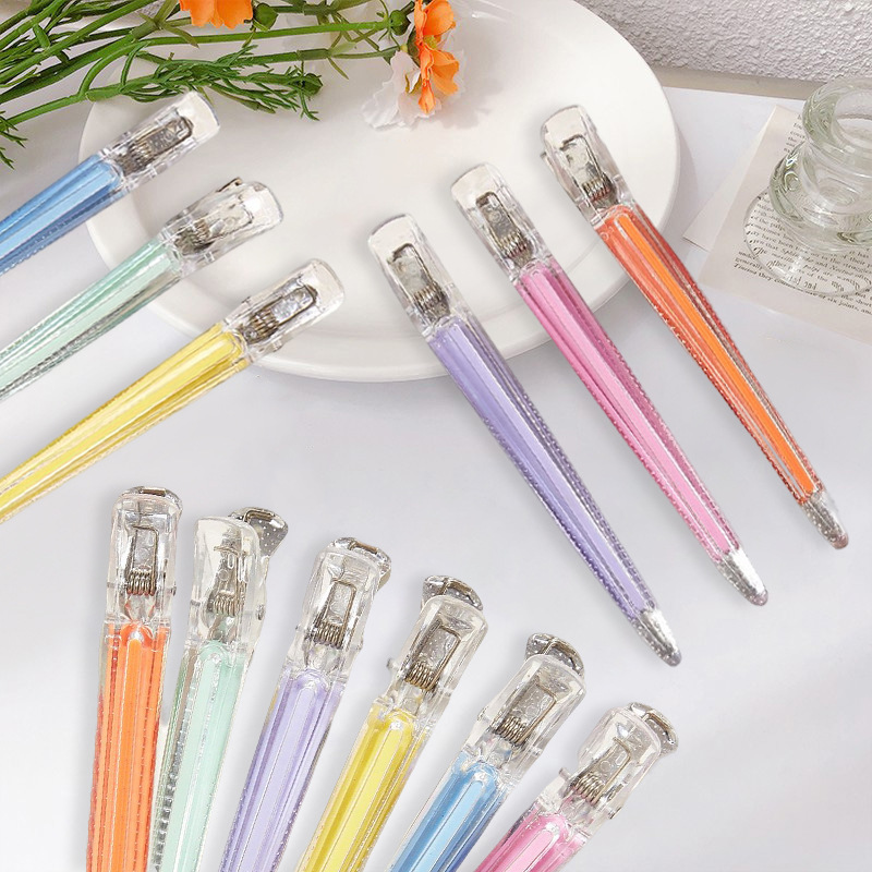 Amazon's best-selling new clip transparent seamless clip duckbill one-word clip fashion hairdressing tool positioning clip hairpin