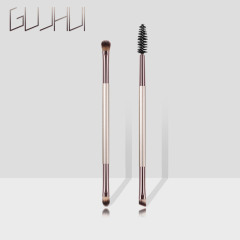 2 double-ended brushes set, eye brush, eye shadow brush, gun color brush end, makeup tool GUJHUI