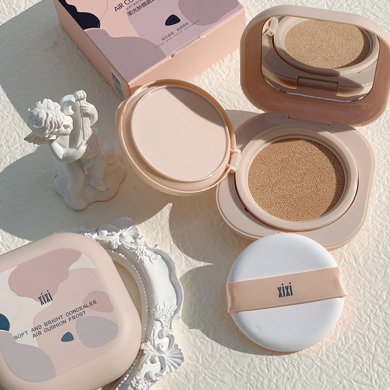 xixi Soft Light Wonderful Concealer Cushion Cream Hydrating, Thin and Invisible Pore Concealer, Naturally Waterproof, Sweatproof, and Doesn't Take Off Makeup