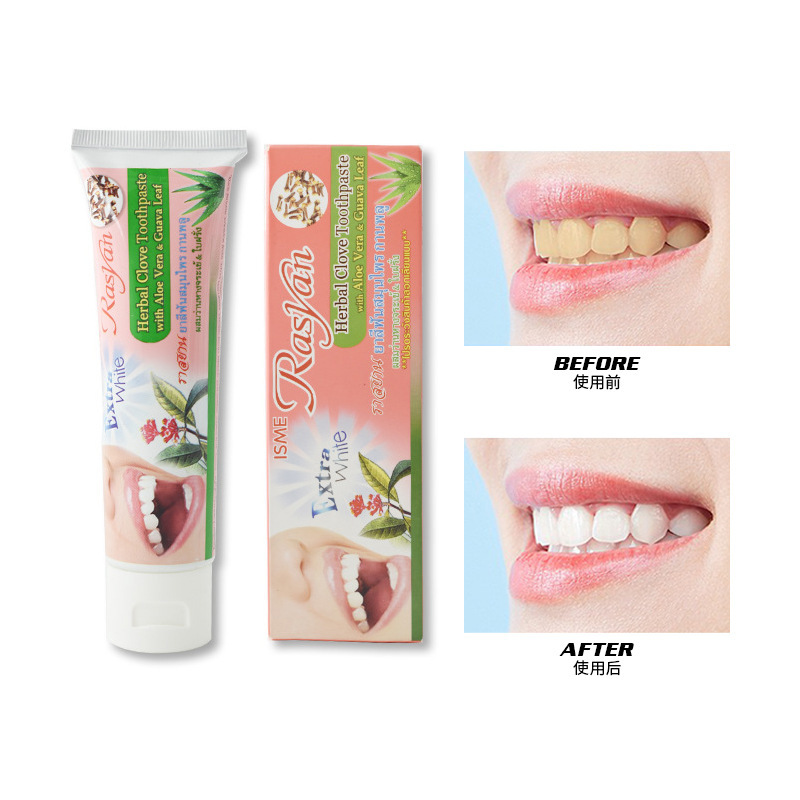 General trade Thai Rasyan toothpaste whitens, removes yellow, removes bad breath, removes tartar, freshens breath