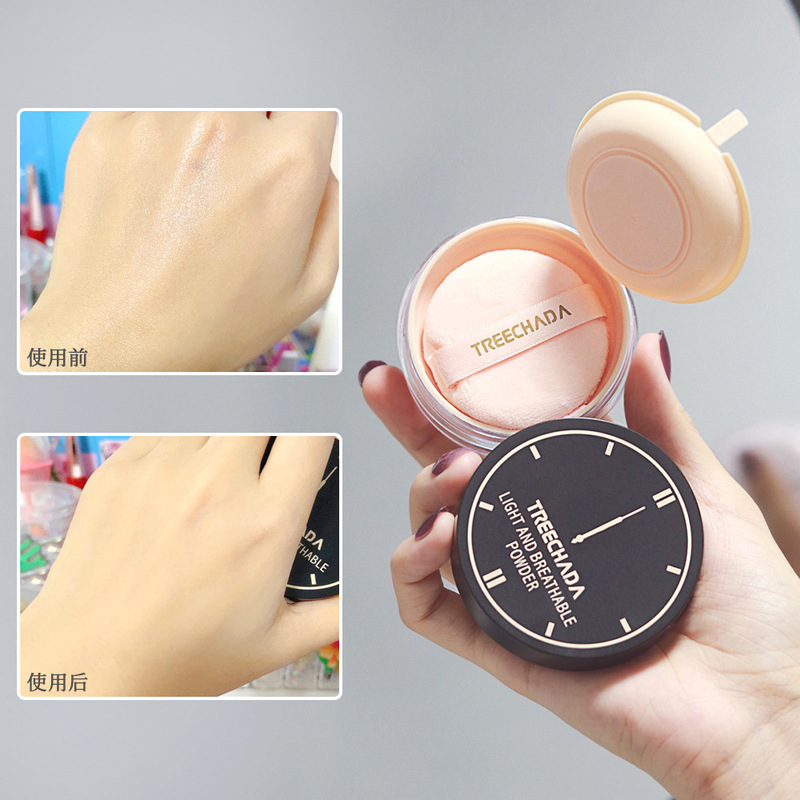 General trade Thailand TREECHADA light and breathable makeup setting powder 24 hours loose powder lasting oil control